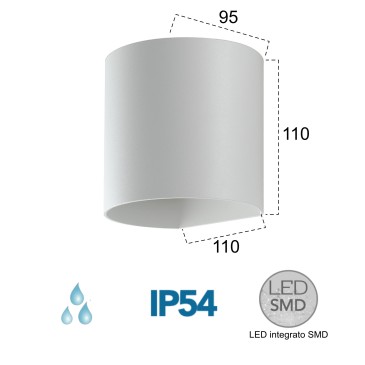 Applique da Esterno LED Biemissione Bianca o Nera | Mondialshop