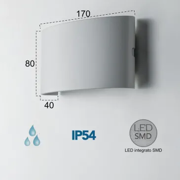 Applique da Esterno Bianca o Antracite LED | Mondialshop