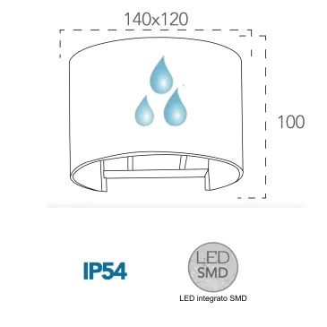 2x5W LED-Außenwandleuchte...