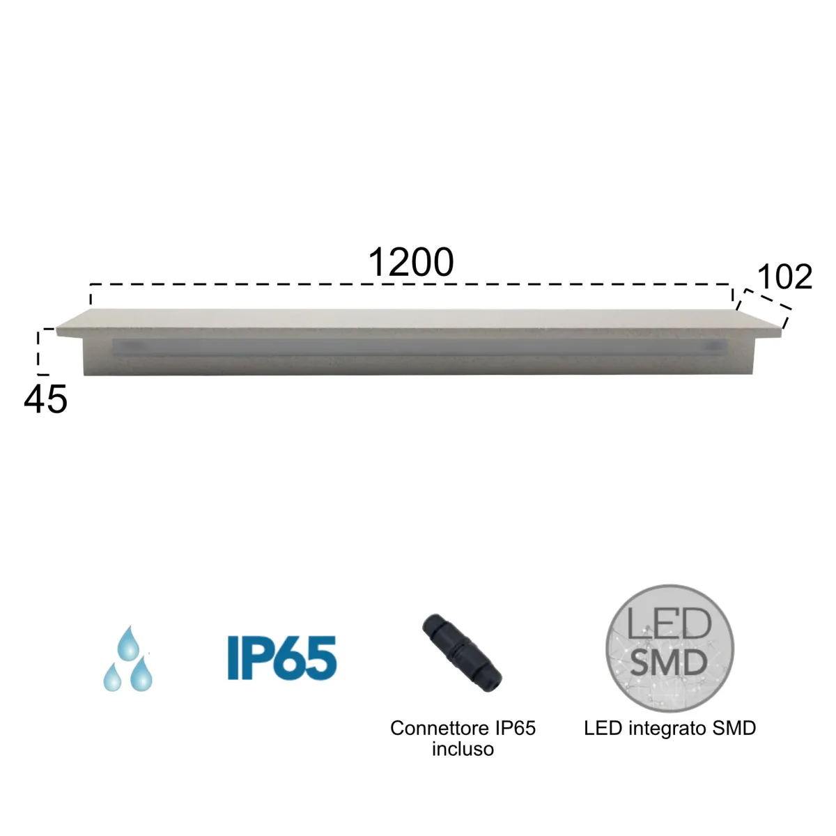 30W weiße Doppelemissions-LED-Außenwandleuchte Borg