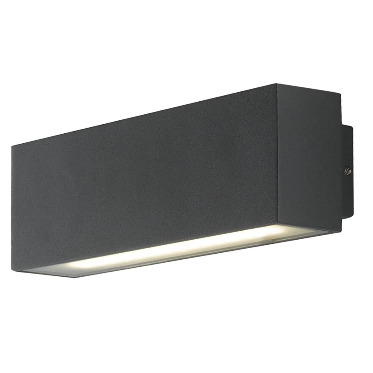 2x8W LED-Außenwandleuchte Nabira mit Doppelemission in Schwarz