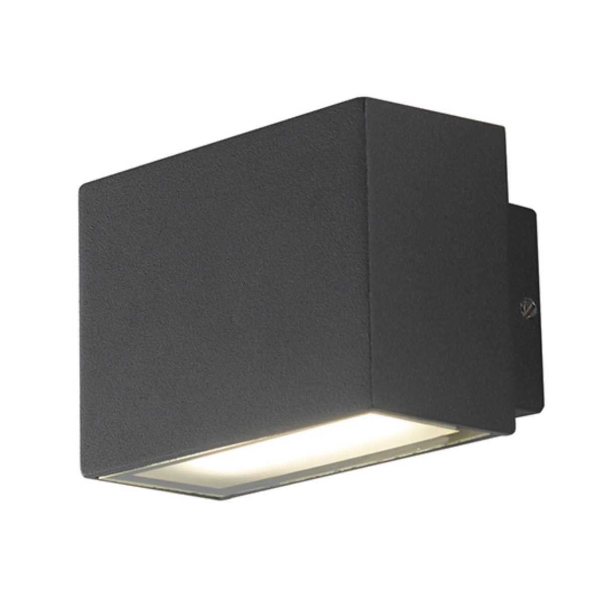 Applique da parete per esterno 2x3w a led a doppia emissione nera Nabira