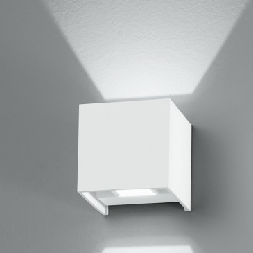 Applique moderne cubique blanche avec lumière LED 6 watts 3000 Kelvin