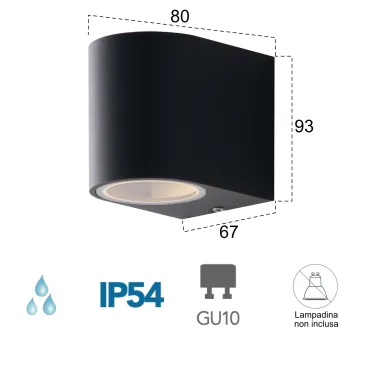 Außenwandleuchte 35W GU10...