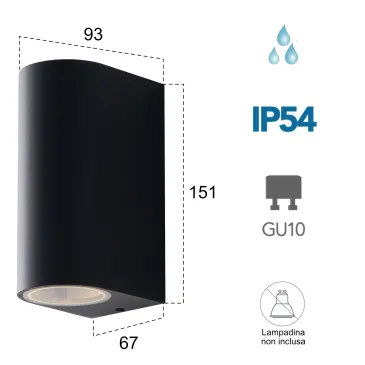 Außenwandleuchte 2x35W GU10...