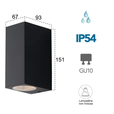 Applique d'extérieur 2x35W...