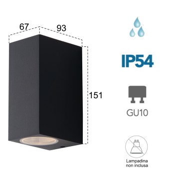 Außenwandleuchte 2x35W GU10...