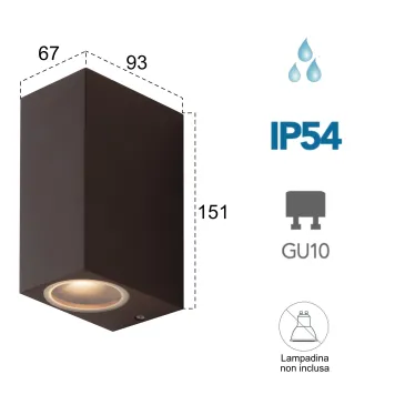 Außenwandleuchte 2x35W GU10...