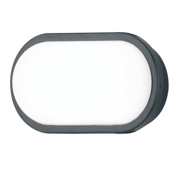 Plafonnier extérieur LED ovale anthracite