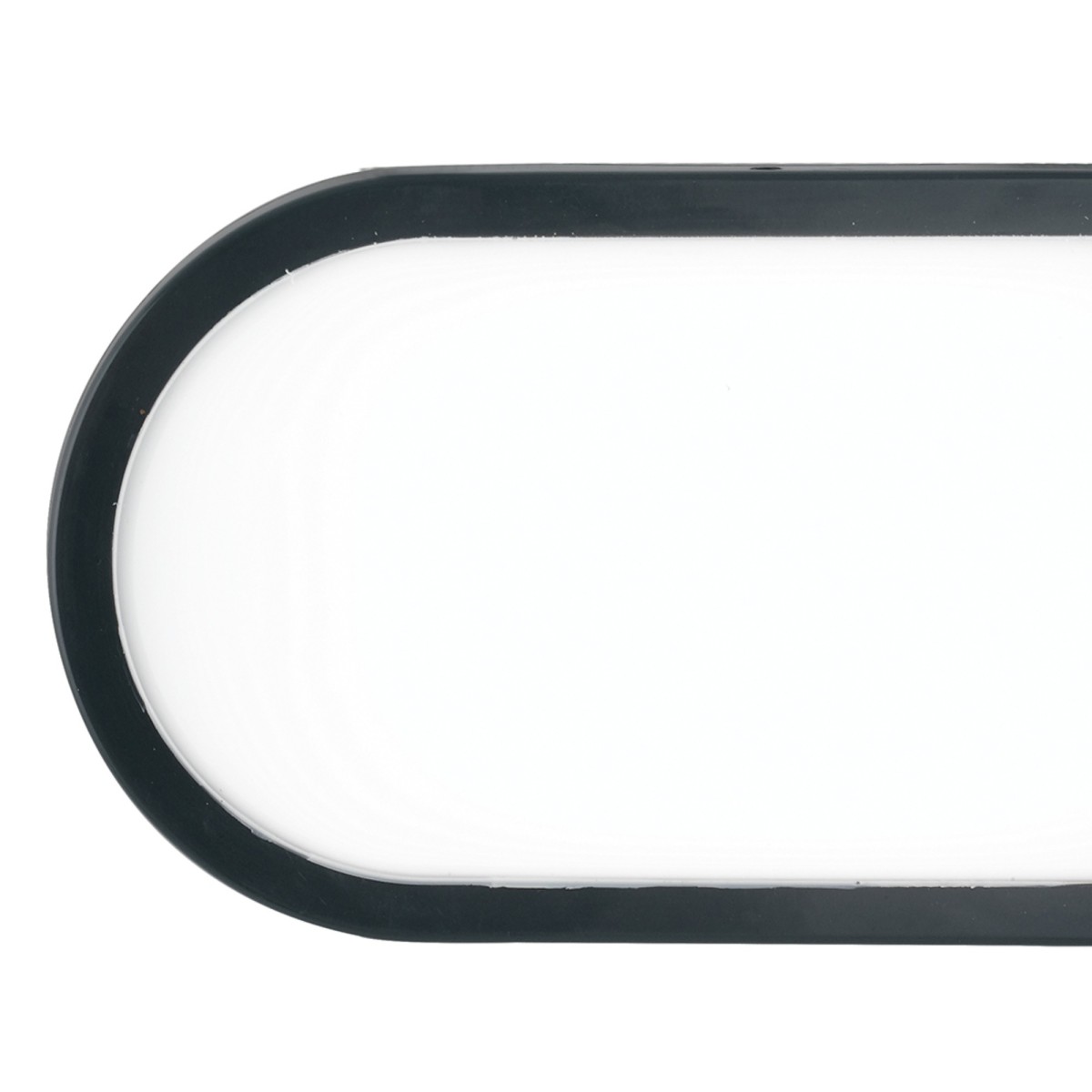 Plafonnier extérieur LED ovale anthracite