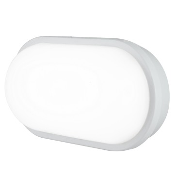 Plafonnier blanc avec éclairage LED pour usage extérieur