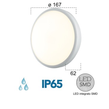 Plafoniera per esterno 15W...