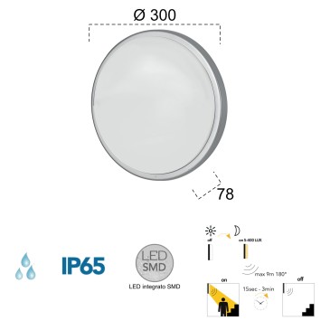 30W LED-Außendeckenleuchte...