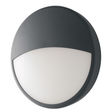 Plafonnier LED rond anthracite avec paupière