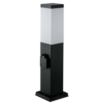 Paletto Luce per Esterni E27 con Prese Schuko Plugin