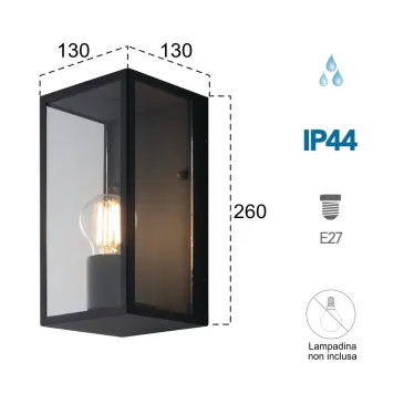 Applique d'extérieur 60W E27 anthracite Gastly