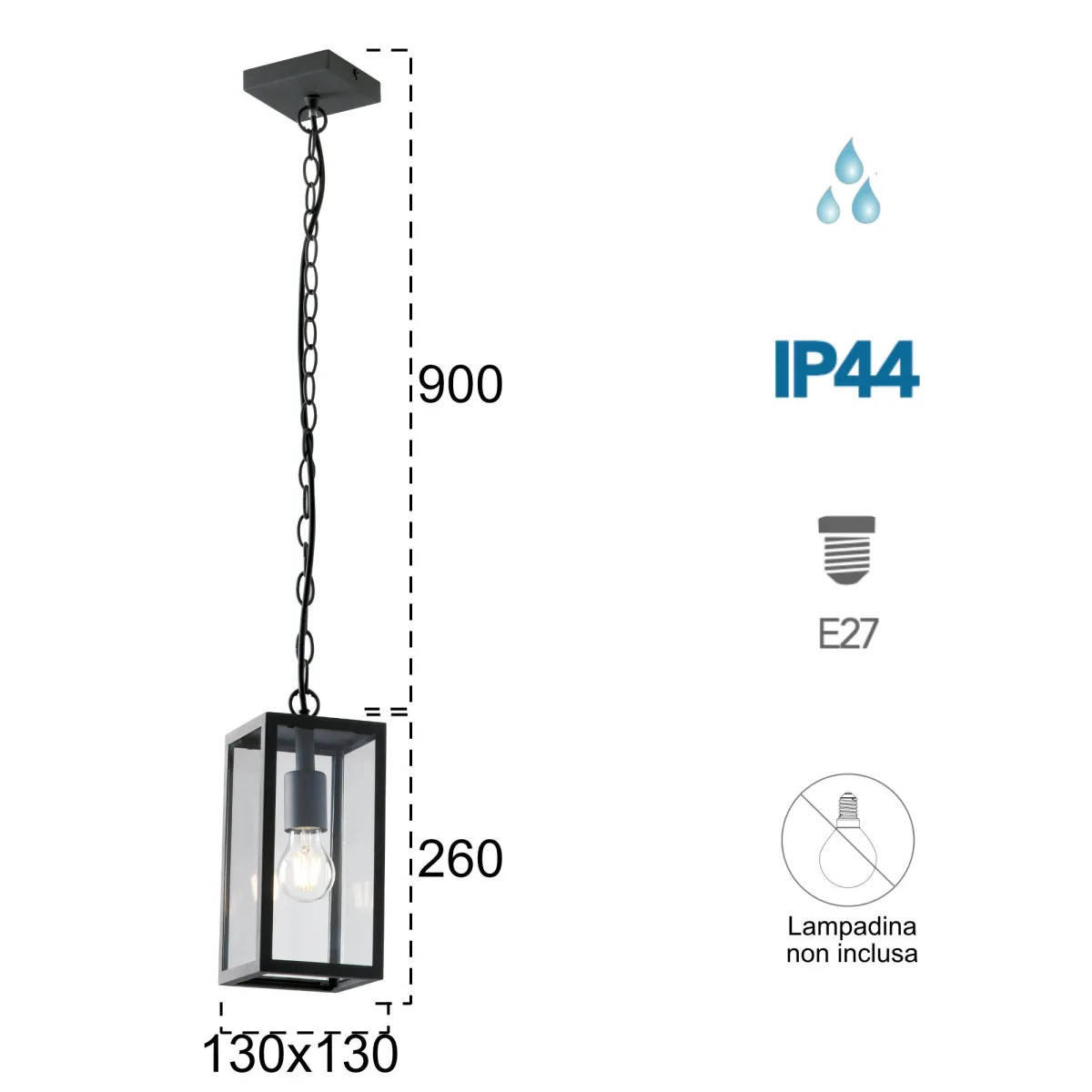 Suspension d'extérieur anthracite ou blanche | Mondialshop