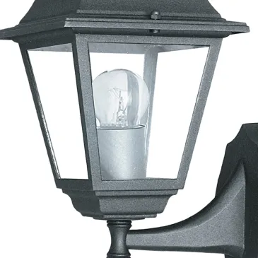 Paris Up 60W E27 schwarze Außenwandleuchte