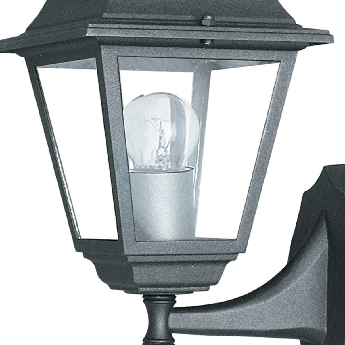 Paris Up 60W E27 schwarze Außenwandleuchte