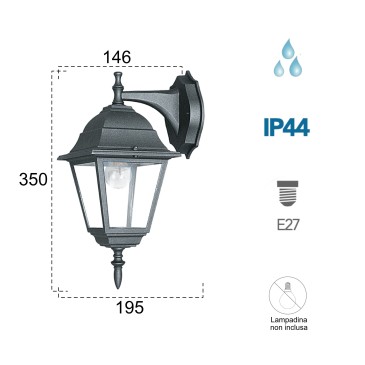 Scheda tecnica lampada per esterna Paris