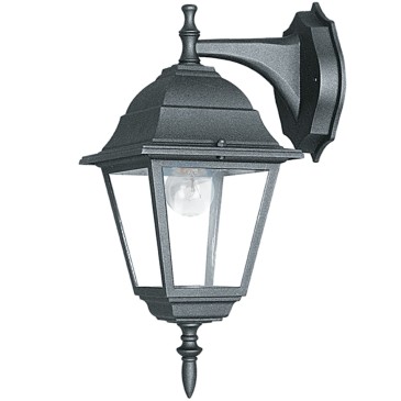 Schwarze Außenwandleuchte E27 60W | Mondialshop