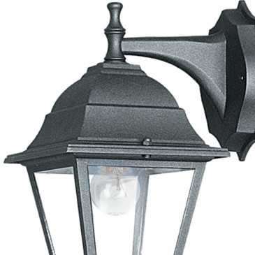 Schwarze Außenwandleuchte E27 60W | Mondialshop