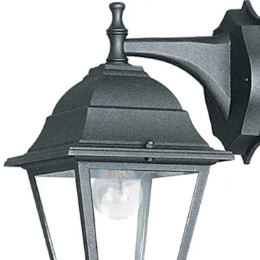 Applique da parete per esterno 60W E27 nera Paris Down