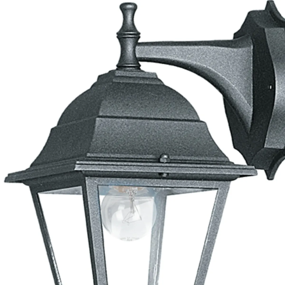 Applique da parete per esterno 60W E27 nera Paris Down