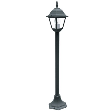 Paletto luce da esterno 60W E27 nero Paris