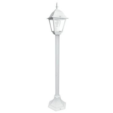 Poteau de lampadaire blanc pour extérieur