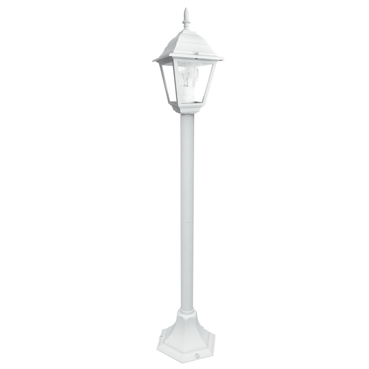 Poteau de lampadaire blanc pour extérieur