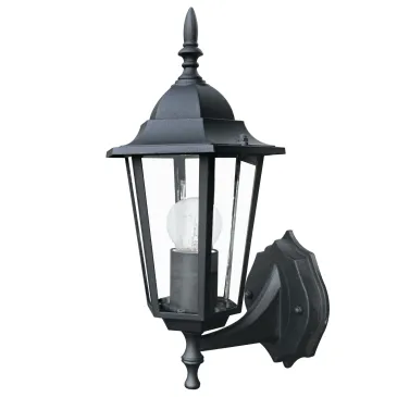 Applique da parete per esterno 60W E27 nera London Up