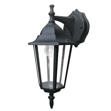 Applique da parete per esterno 60W E27 nera London Down