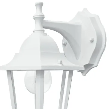 Weiße Außenwandleuchte London Down, 60 W, E27