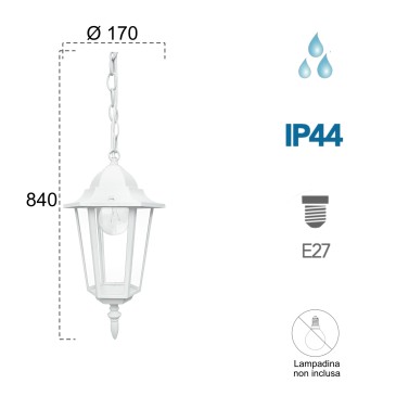Lanterne suspendue blanche...