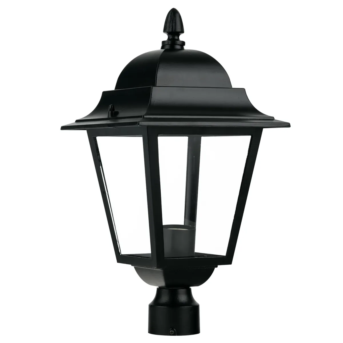 Lanterna testa per palo da esterno 60W E27 nera Paris