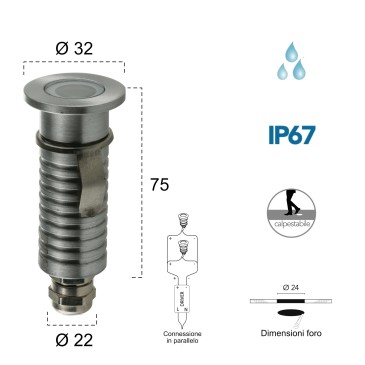 3W LED-Stufeneinbauleuchte...