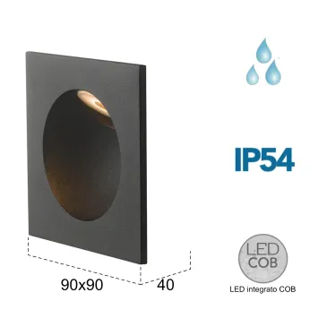 2W LED-Einbauleuchte für Stufen | Mondialshop