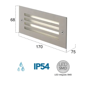 6-W-LED-Einbau-Stufenleucht...