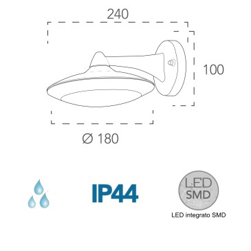 Lanterne LED Binaco A + 4000kelvin 12 watts