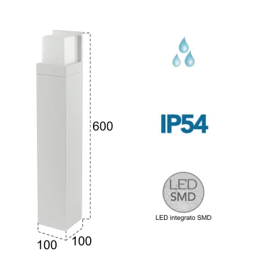 Paletto da Esterno LED 10W Bianco | Mondialshop