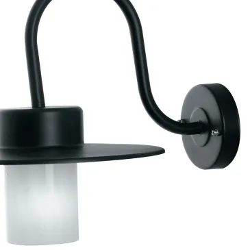Applique vintage YORK en aluminium noir et diffuseur en polycarbonate