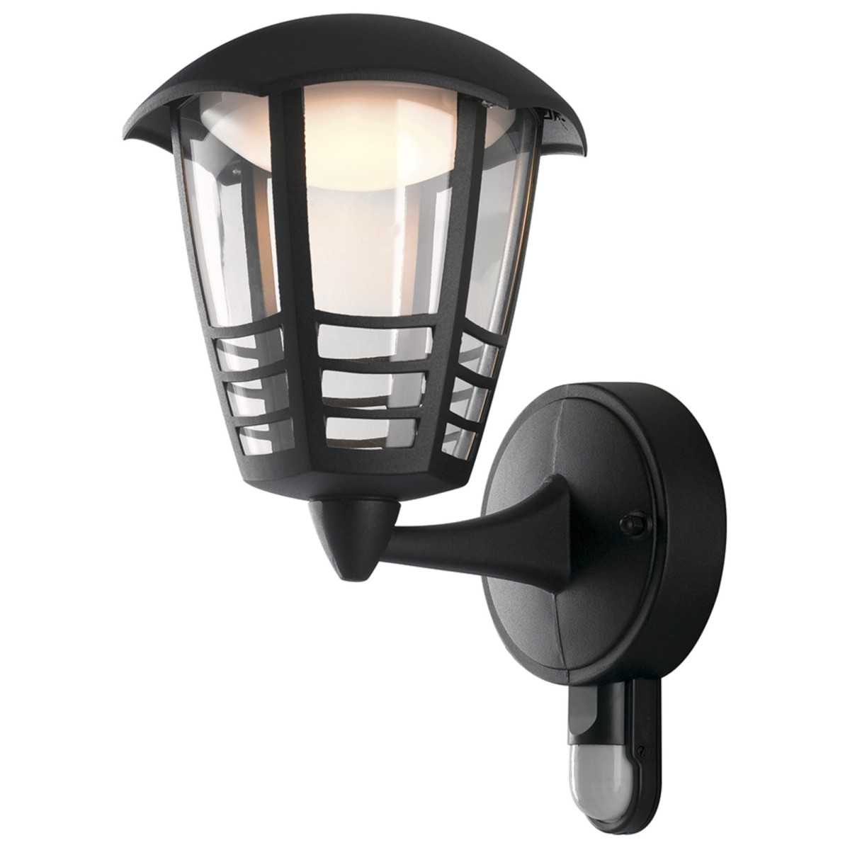 Applique da parete per esterno 12W a led con sensore nera Grace Sense