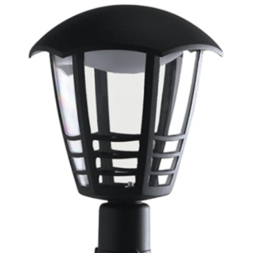 Paletto luce da esterno 12W a led nero Grace