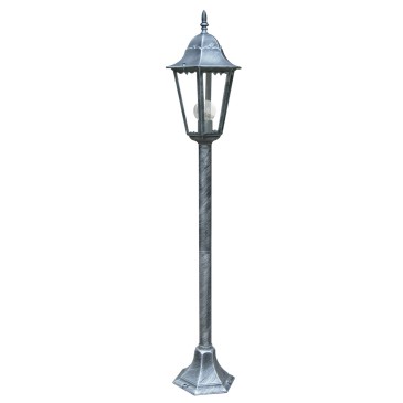 Schwarze und silberne Außenlaterne | Mondialshop