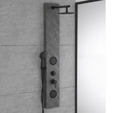 FUMETTO Hydromassage-Duschsäule in Steinoptik | Mondialshop