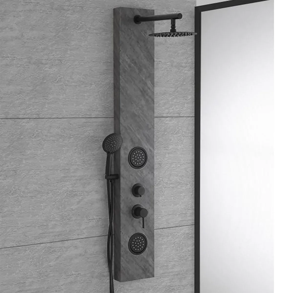 FUMETTO Hydromassage-Duschsäule in Steinoptik | Mondialshop