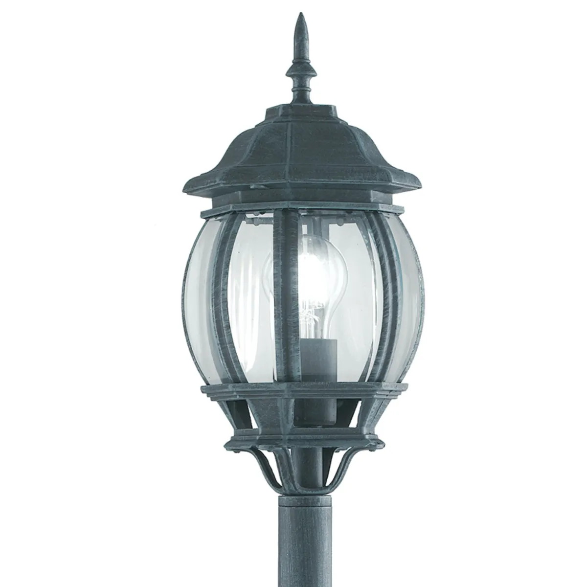 Schwarze und grüne Außenlaterne | Mondialshop