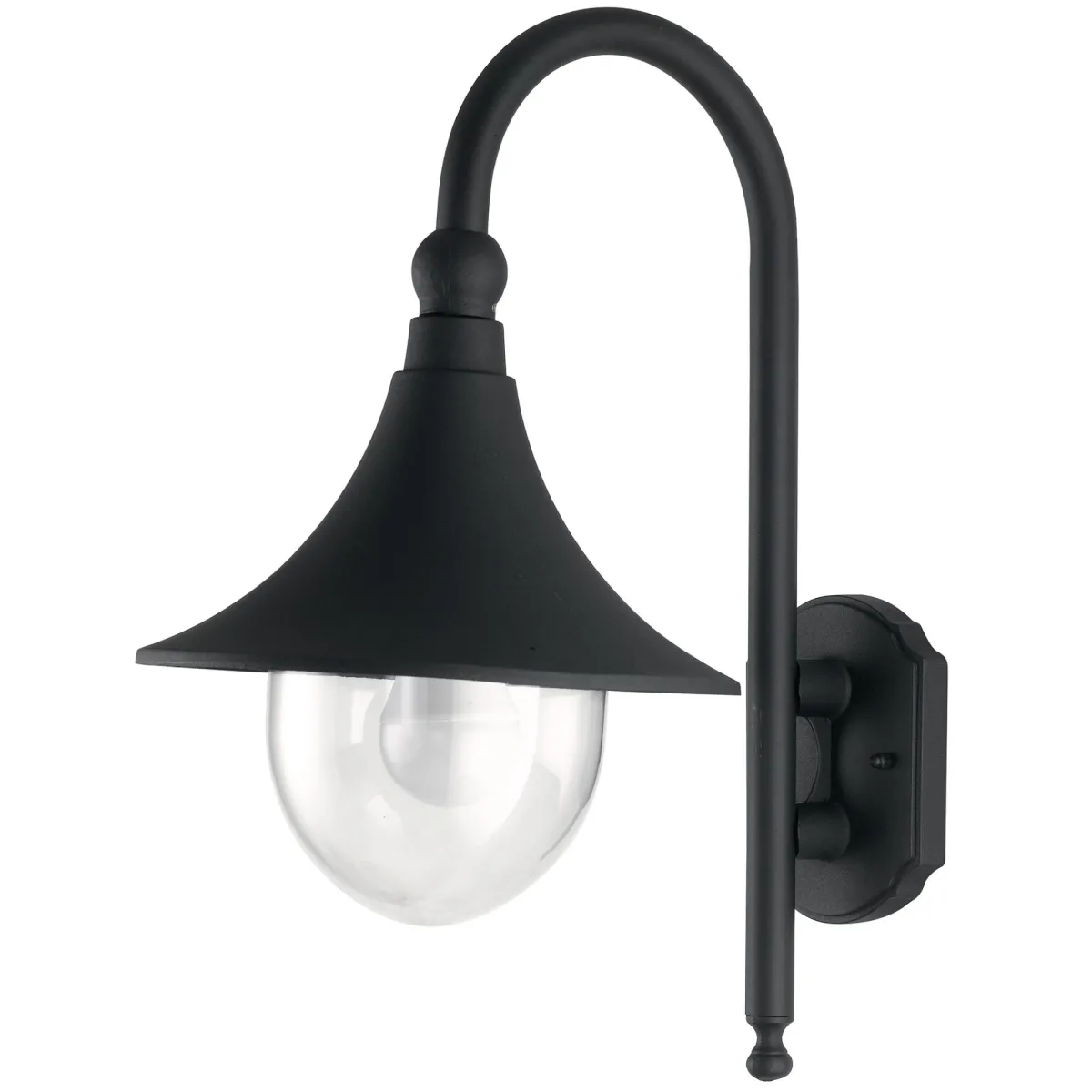 60W E27 schwarze Dublin-Außenwandleuchte