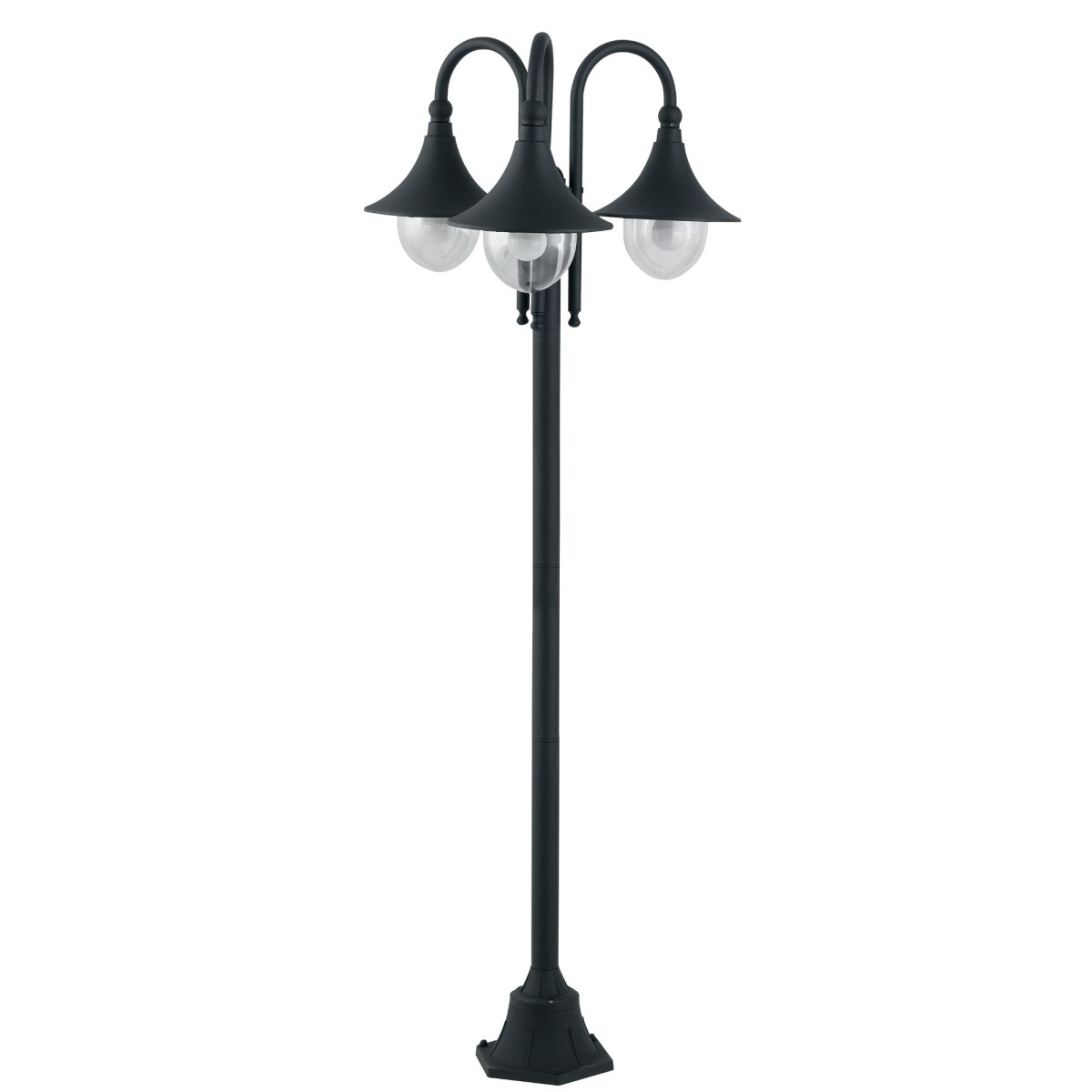 TOKYO lampadaire LED E27 acier poteau NOIR extérieur étanche